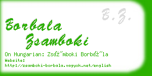 borbala zsamboki business card